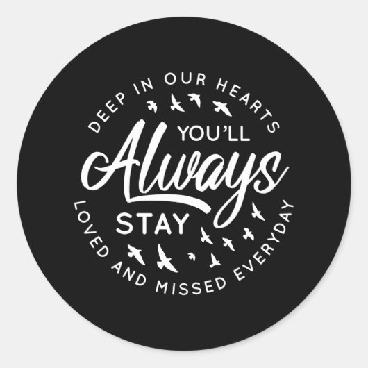 Sticker Rond Mémorial aimé et manqué (Devant)