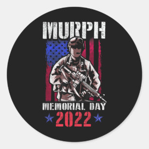 Sticker Rond Mémorial américain du Défi d'entraînement Murph 20