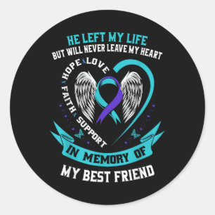Sticker Rond Mémorial de prévention du suicide des meilleurs am