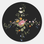 Sticker Rond Mémorial des funérailles florales de l'arbre de vi (Devant)