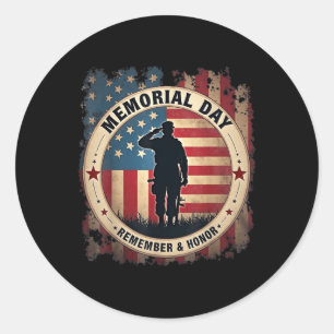 Sticker Rond Mémorial des vétérans du parti honoré
