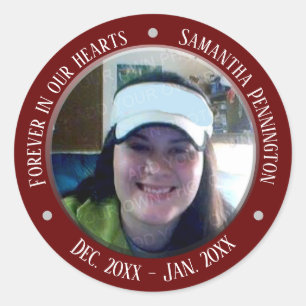 Sticker Rond Memorial Forever dans nos coeurs Photo