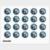 Sticker Rond Memorial Forever dans nos coeurs Photo (Feuille)