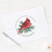 Sticker Rond Mémorial Graines Fleurs Cardinal Pine Favoriser (Enveloppe)