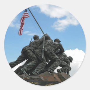 Sticker Rond Mémorial Iwo Jima à Washington DC