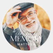 Sticker Rond Memorial Love Simple Photo moderne (Devant)