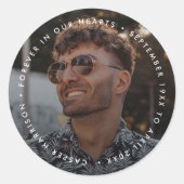 Sticker Rond Mémorial moderne | Hommage funèbre photo (Devant)