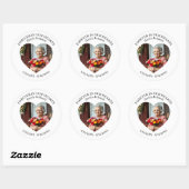 Sticker Rond Memorial or Vigil Keepsake | Forever in our Hearts (Feuille)