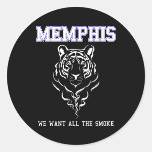 Sticker Rond Memphis Basketball Nous Voulons Toute La Fumée