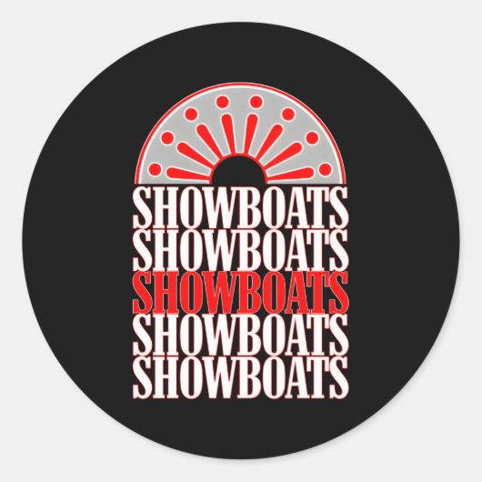 Sticker Rond Memphis Showboats Usfl Throwback (Devant)