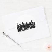 Sticker Rond Memphis Skyline (Enveloppe)