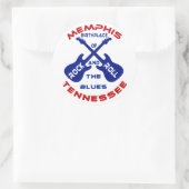 Sticker Rond Memphis, Tennessee (Sac)