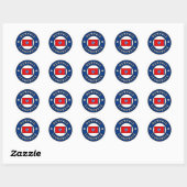 Sticker Rond Memphis Tennessee (Feuille)