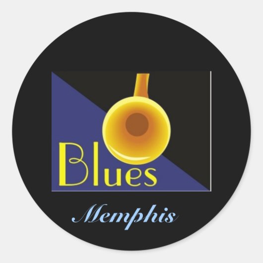Sticker Rond Memphis Tennessee (Devant)