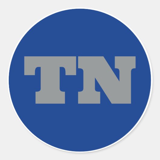 Sticker Rond Memphis (TN) - bleu x gris x blanc (Devant)