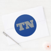 Sticker Rond Memphis (TN) - bleu x gris x blanc (Enveloppe)