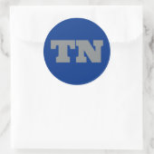 Sticker Rond Memphis (TN) - bleu x gris x blanc (Sac)