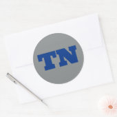 Sticker Rond Memphis (TN) - gris x bleu x blanc (Enveloppe)
