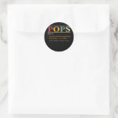Sticker Rond Men Pops Grandpa Father's Day Funny Pops (Sac)
