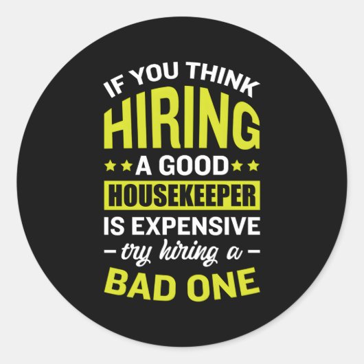 Sticker Rond Ménagère Maid Maid (Devant)