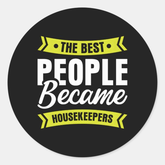 Sticker Rond Ménagère Maid Maid (Devant)