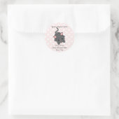 Sticker Rond Mendier Kitty avec les coeurs (Sac)