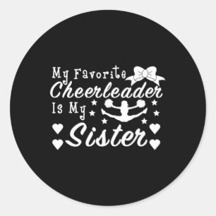 Sticker Rond Mener les pom-pom girls Ma pom-pom girl préférée e
