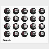 Sticker Rond Mens Dart Dad Darts Player Father Dartboard (Feuille)
