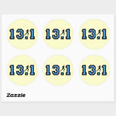 Sticker Rond Mens demi-marathon (Feuille)