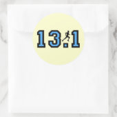 Sticker Rond Mens demi-marathon (Sac)