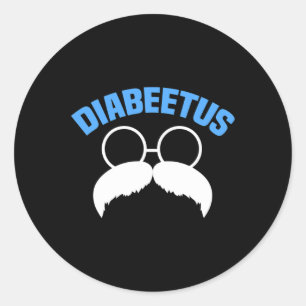 Sticker Rond Mens Diabeetus S'amuser Sensibilisation au diabète