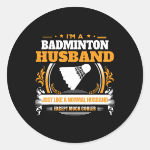 Sticker Rond Mens Dminton Husnd Christmas Cadeau