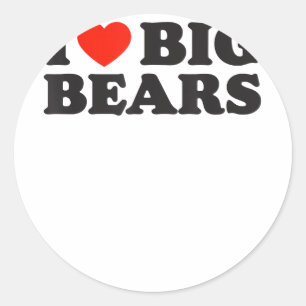 Sticker Rond Mens Gay Cruising I LOVE GROS OURS Gay pride Parad