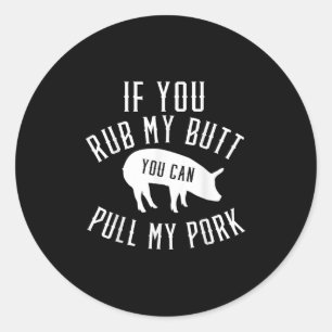 Sticker Rond Mens Grilling T Shirt Funny Gift Pork Bbq Smok G