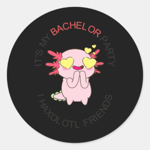 Sticker Rond Mens Groom Squad Bachelor Party Mariage I Haxo