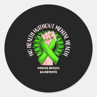 Sticker Rond Mens health without mental health awareness