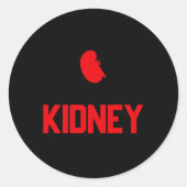 Sticker Rond Mens I Survived My Wife's Kidney Transplant, New K (Devant)