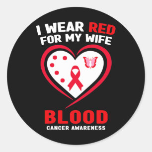 Sticker Rond Mens Je Porte Du Rouge Pour Ma Femme Sensibilisati