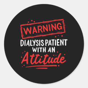 Sticker Rond Mens Maladie du rein Cadeau pour la dialyse Patien