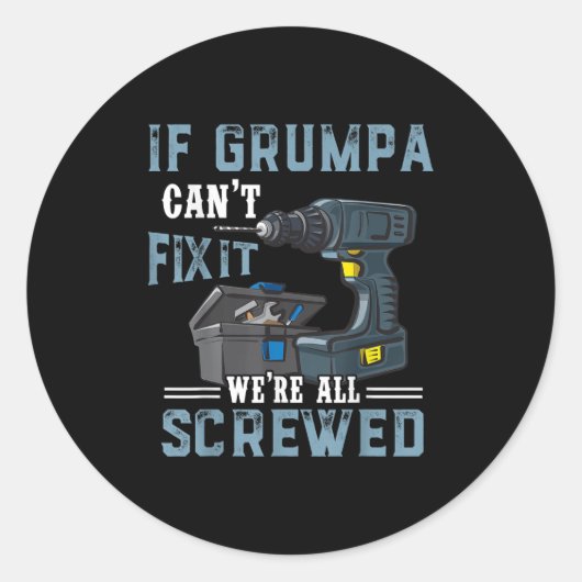 Sticker Rond Mens Mens If Mpa Can't Fix It We're All Screwed Fa (Devant)