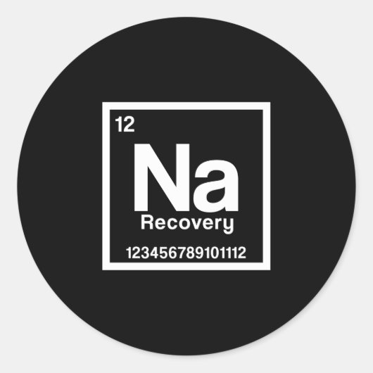 Sticker Rond Mens na element narcotics anonymous recovery sober (Devant)