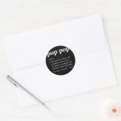 Sticker Rond Mens Pop Définition Funny Poppop Dictionnaire (Enveloppe)
