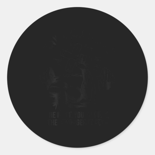 Sticker Rond Men's Prayer Is A Muscle Workout Christian Gym Jes (Devant)