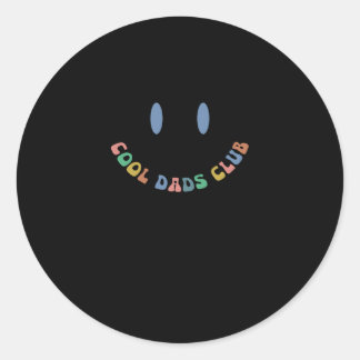 Sticker Rond Mens Retro Cool Dads Club Funny Papa Pocket Pères
