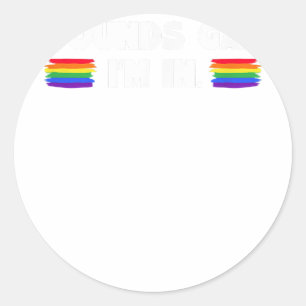 Sticker Rond Mens Sounds Gay I'm In
