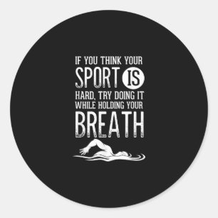 Sticker Rond Mens Swimmer Swimming Sport Practice