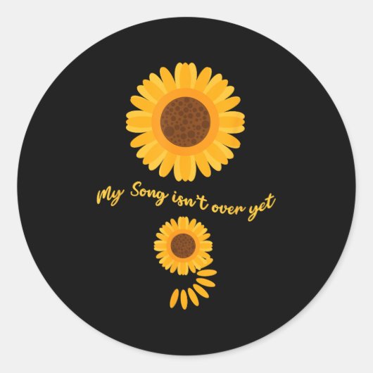 Sticker Rond Mental Health Semicolon Sunflower Suicide Preventi (Devant)