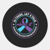 Sticker Rond Mental Health Suprt 988 Suicide Prevention Week (Devant)