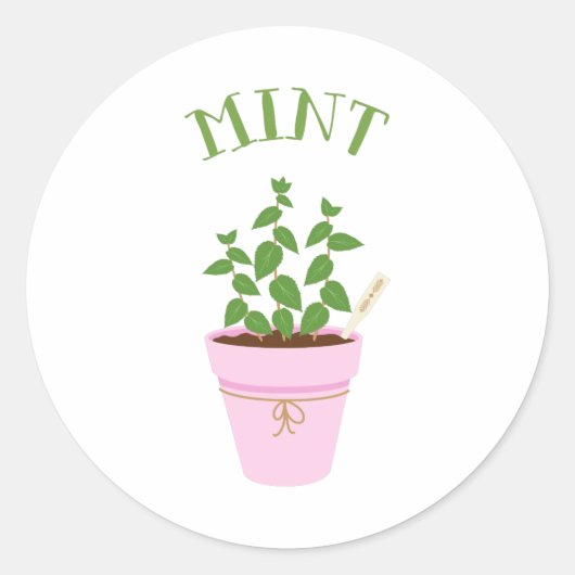 Sticker Rond Menthe (Devant)