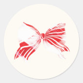 Sticker Rond Menthe Poivrée De Noël Liée Aux Vacances Bow (Devant)